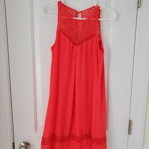 Coral sleeveless dress